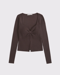 Bra-Free Twist Sweater