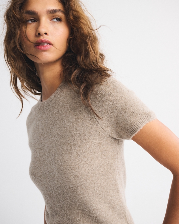 Skimming Crew Sweater Tee, Light Brown view 1