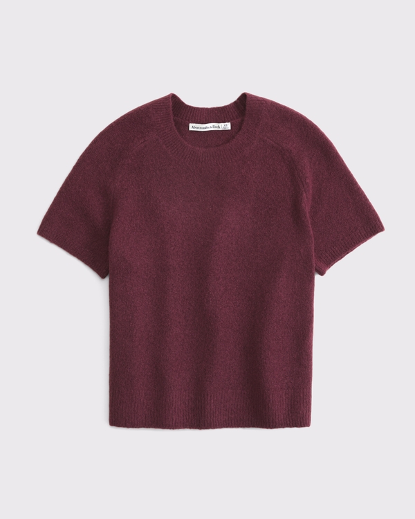 Skimming Crew Sweater Tee, Burgundy view 1