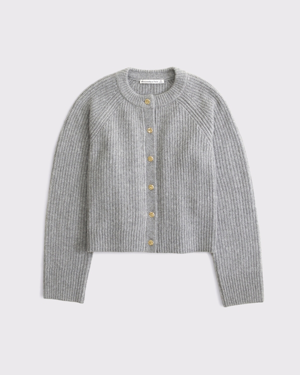 Crew Cardigan, Gray view 1