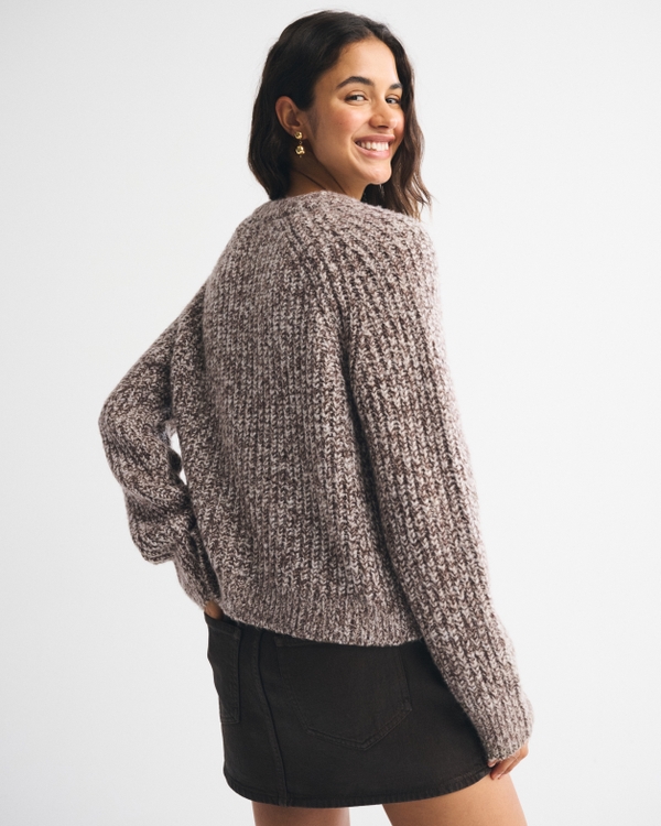 Marled Crew Cardigan