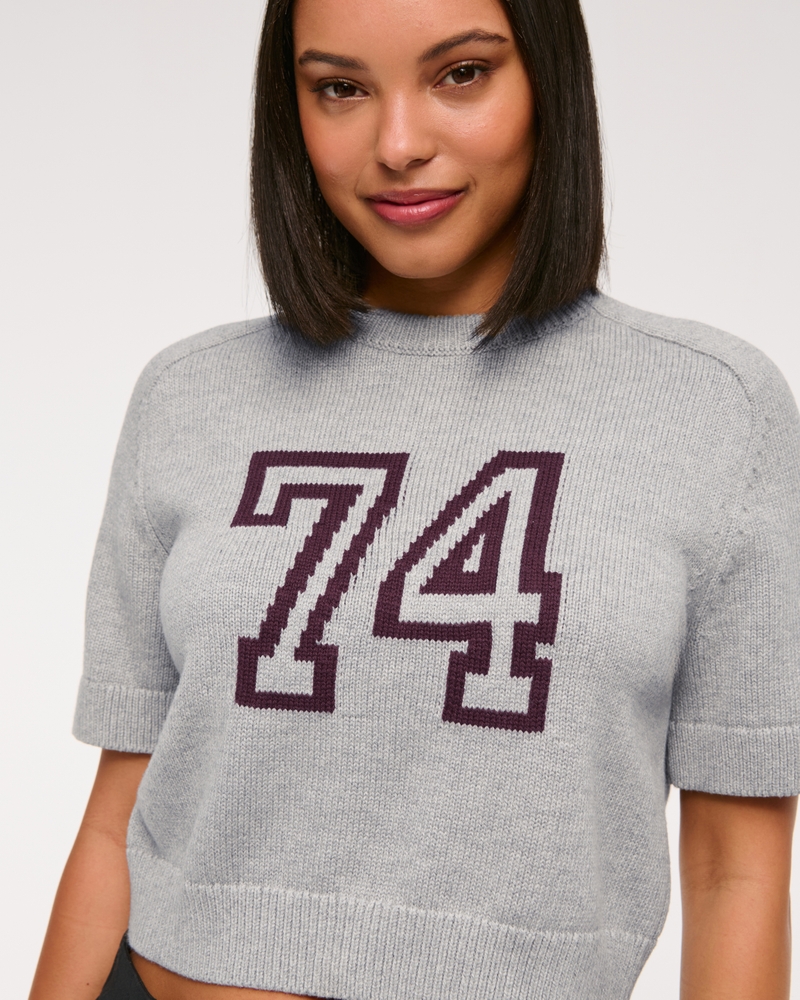 The A&F Madeline Varsity Crew Sweater Tee