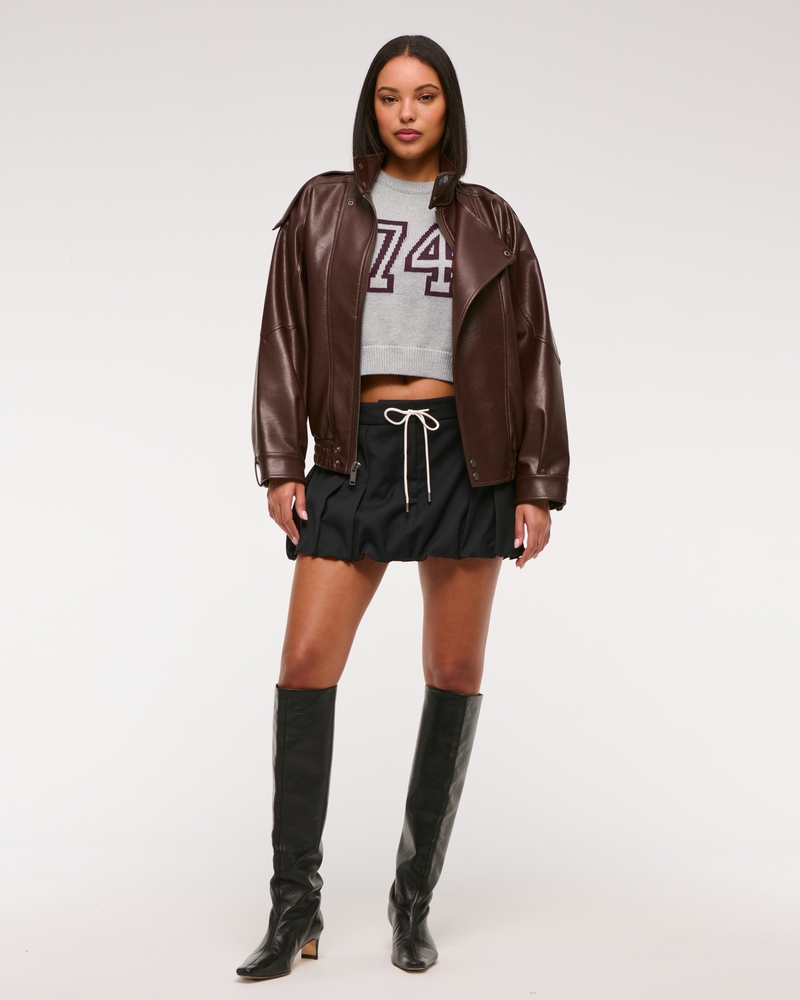 The A&F Madeline Varsity Crew Sweater Tee