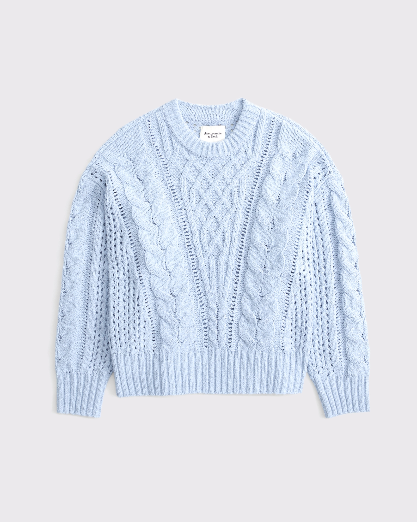 Women's Textural Stitch Cable Crew Sweater | Women's Tops