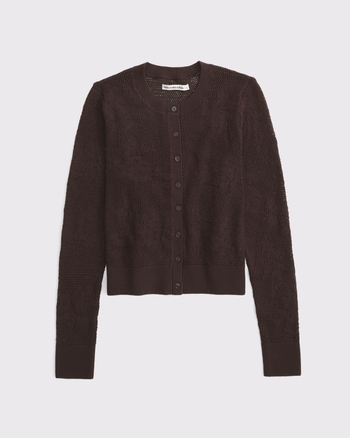 Floral Open-Stitch Cardigan from Abercrombie & Fitch - $48.99