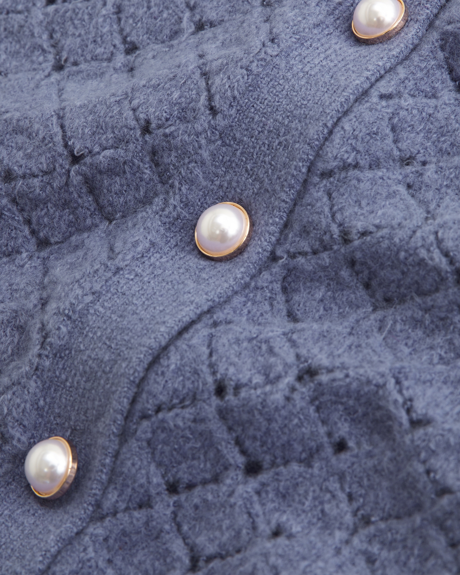 Shrunken Pointelle Crew Cardigan