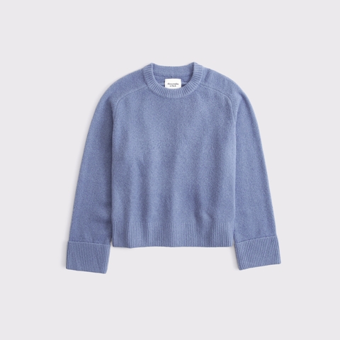 Женские свитеры Abercrombie & Fitch 100% Cotton A&F Madeline Crochet-Style Crew Sweater