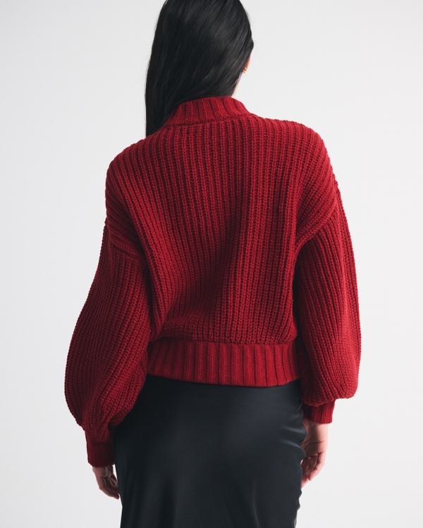 Pull à col montant en maille torsadée