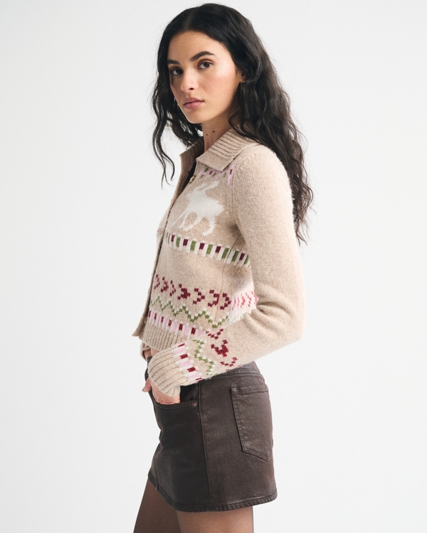 Fairisle Collared Cardigan