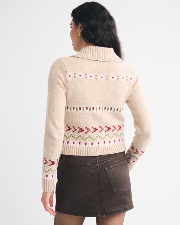 Fairisle Collared Cardigan