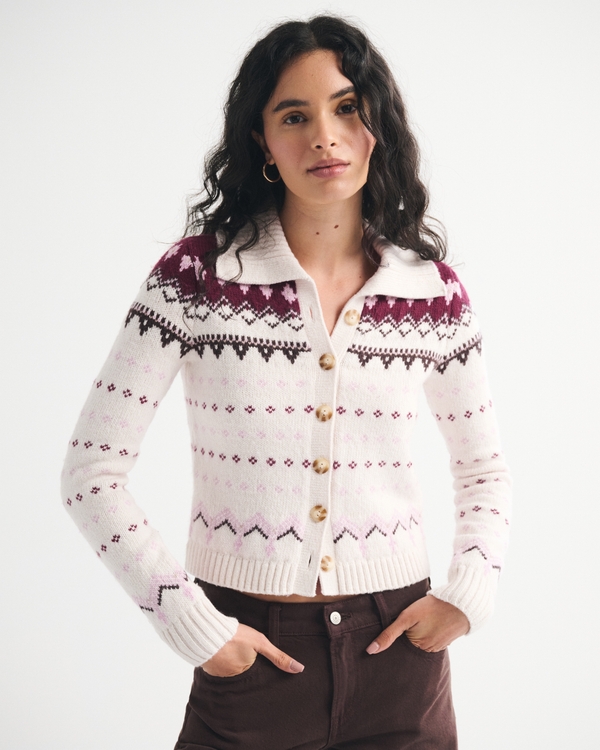 Fairisle Collared Cardigan