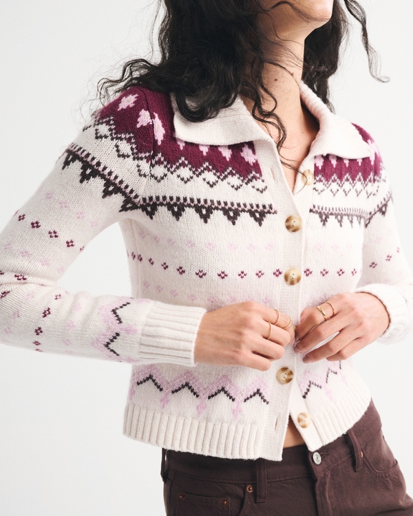 Fairisle Collared Cardigan
