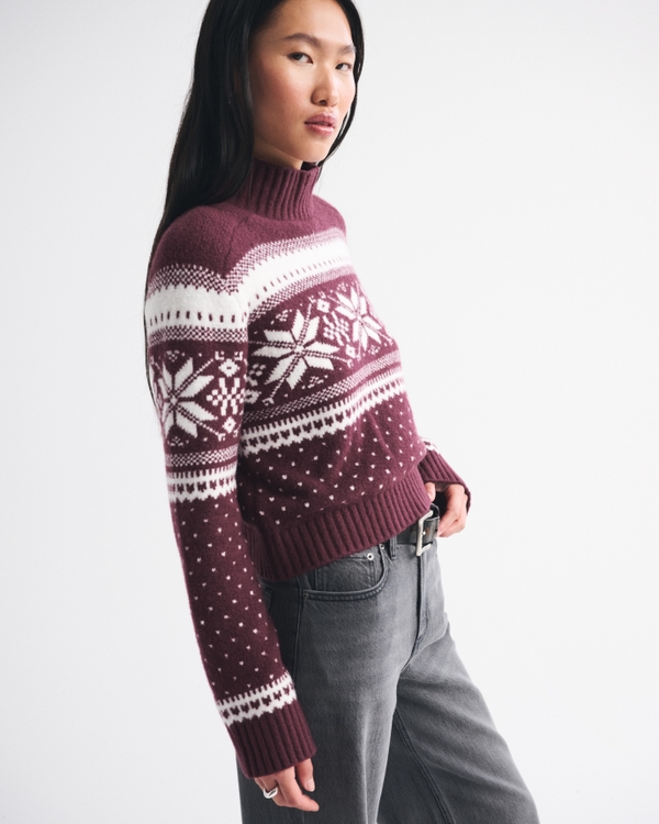Easy Fairisle Mockneck Sweater