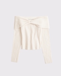 Trui met draai en blote schouders