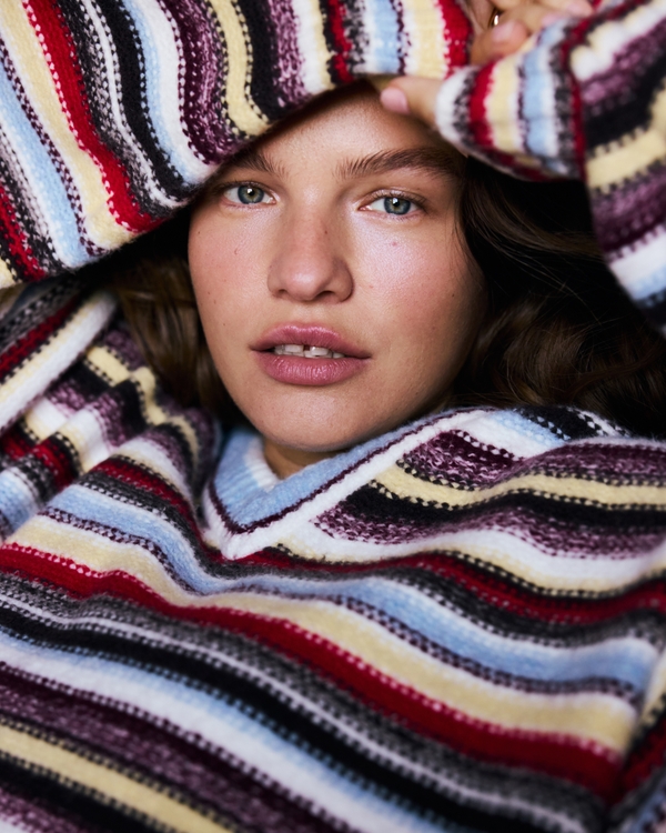 Dad V-Neck Sweater, Red Stripe view 1