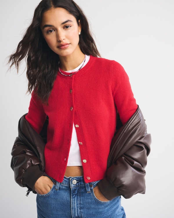 Shrunken Crew Cardigan