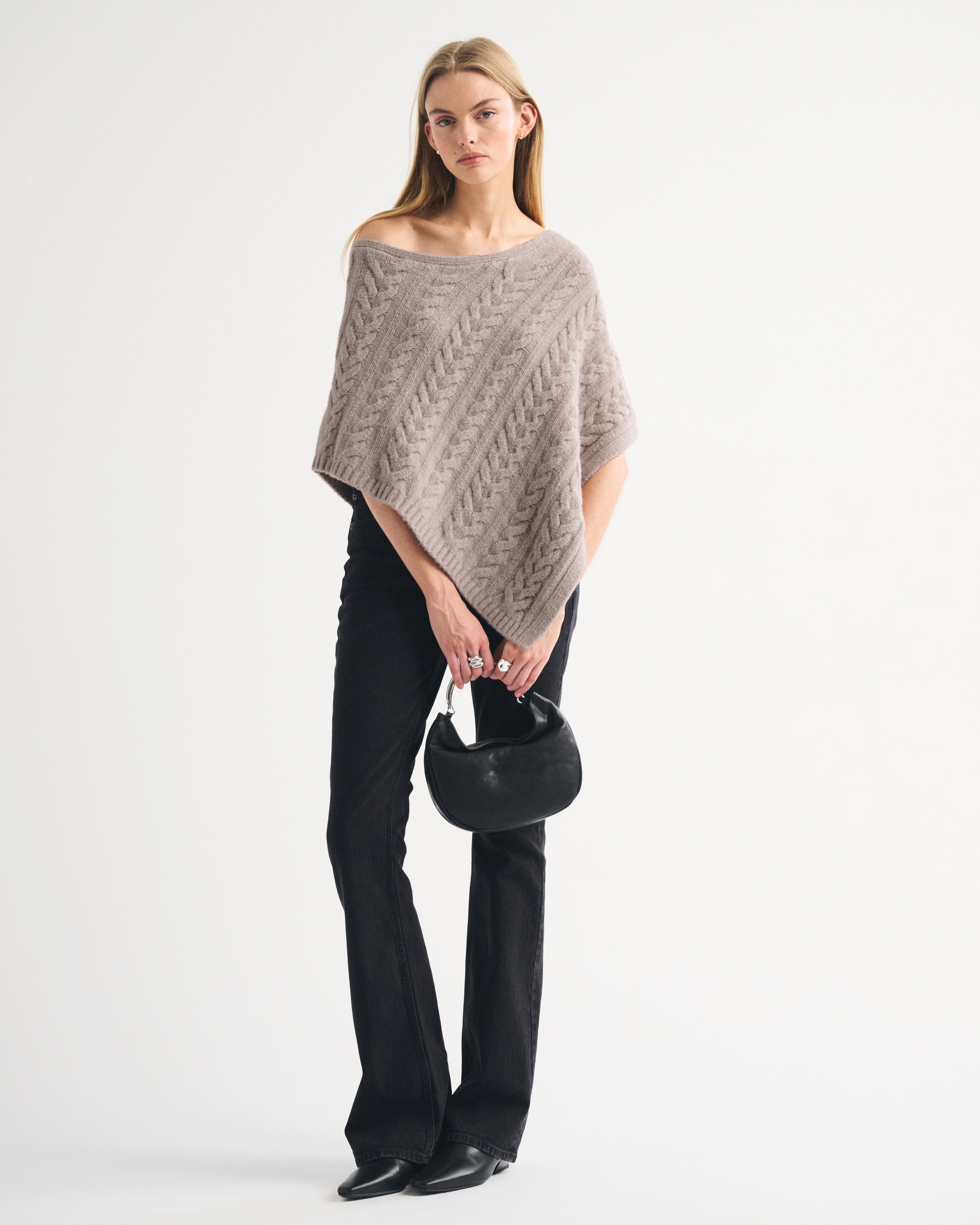 Женские топы Abercrombie & Fitch Cable-Knit Poncho — фото 3