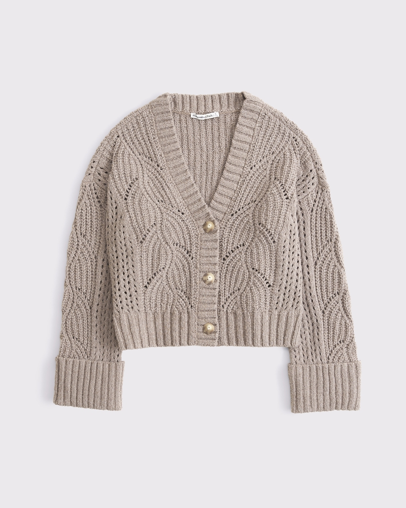 【Abercrombi&Fitch】アバンクロンビー&フィッチ　S Women's The A&F Cameron Textural Stitch Cardigan | Women's Tops