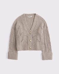 Textural Stitch V-Neck Cardigan