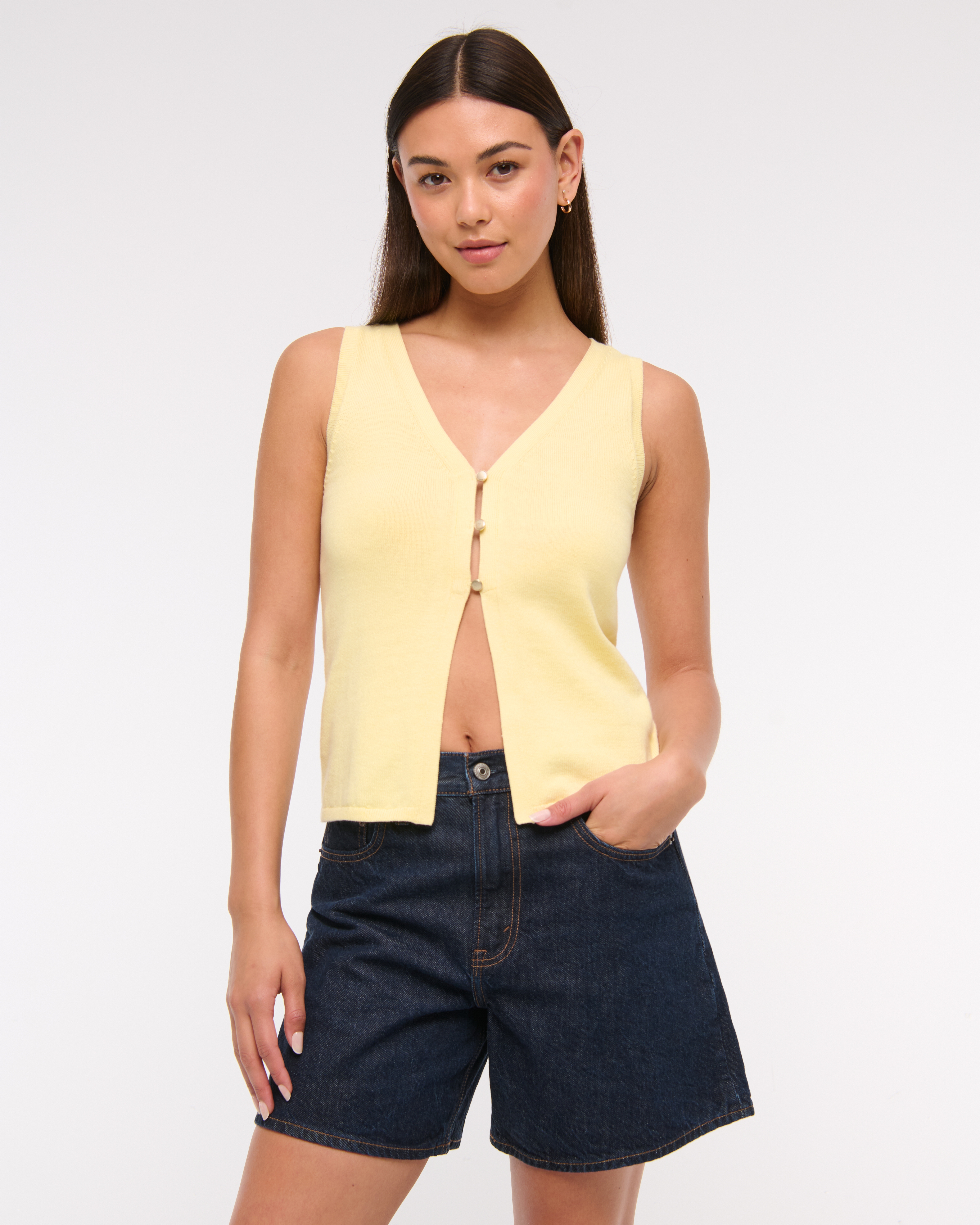 Женские свитеры Abercrombie & Fitch Open-Front Sweater Vest — фото 2