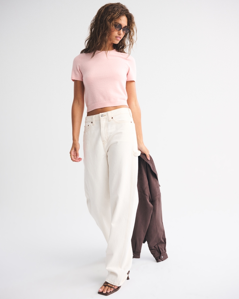 Wool-Blend Skimming Sweater Tee