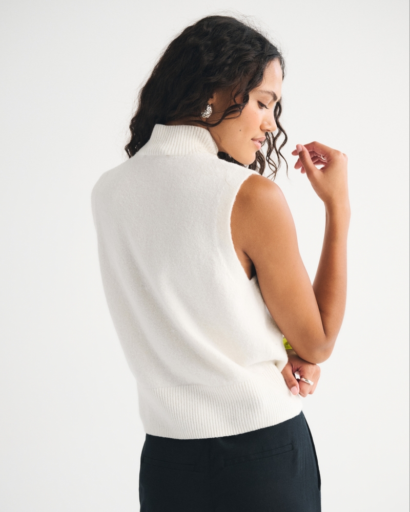 Wool-Blend Mockneck Sweater Shell