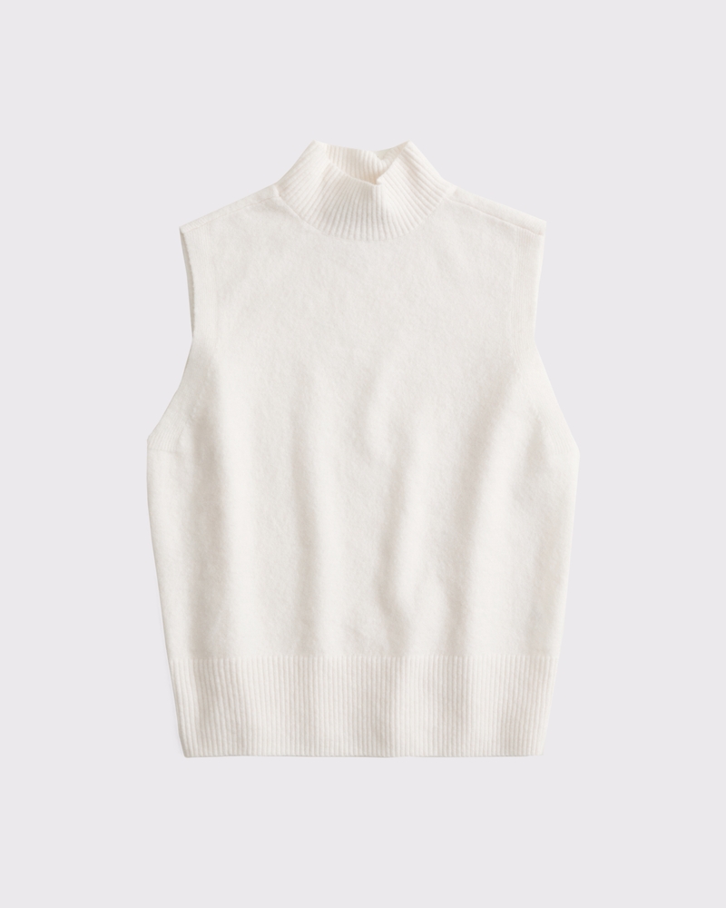 Wool-Blend Mockneck Sweater Shell