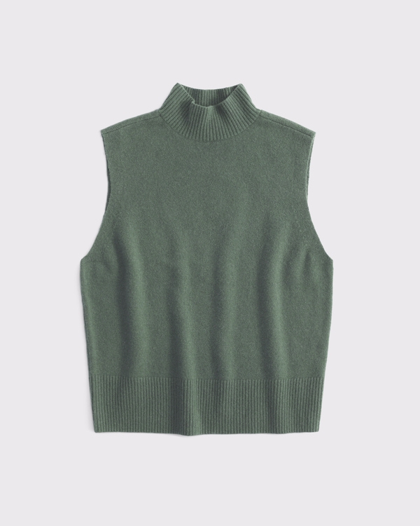 Wool-Blend Mockneck Sweater Shell