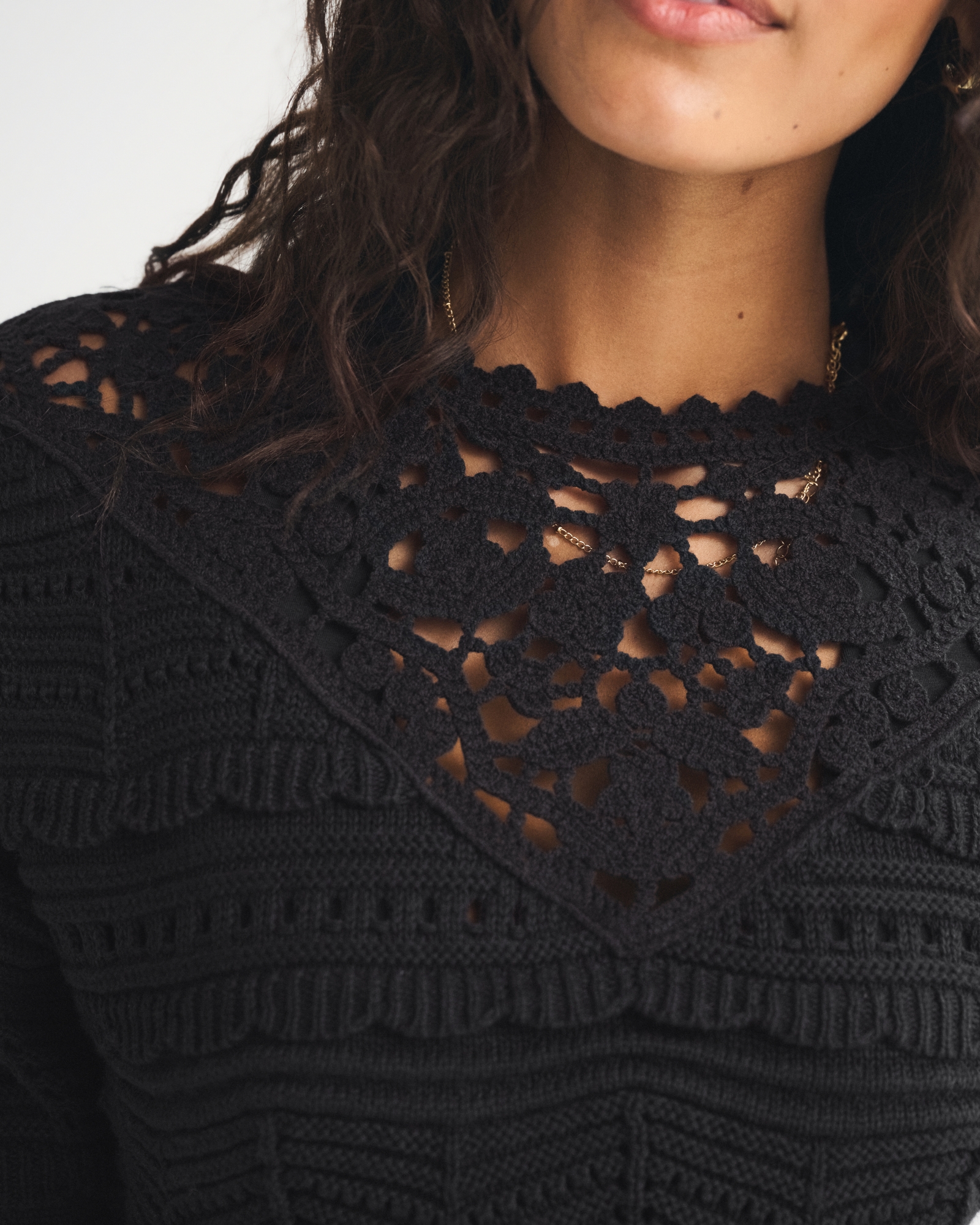 Cutwork Crew Sweater