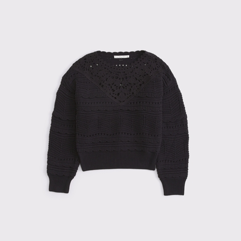 Женские свитеры Abercrombie & Fitch Cutwork Crew Sweater