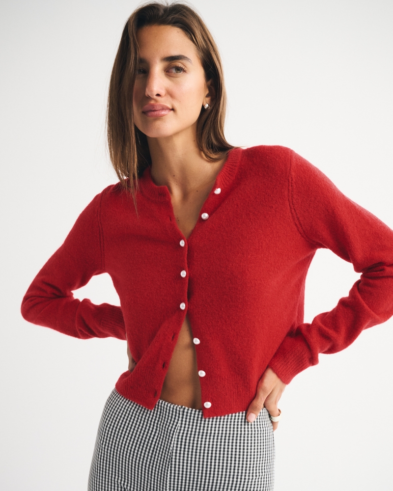 Pearl Button Crew Cardigan