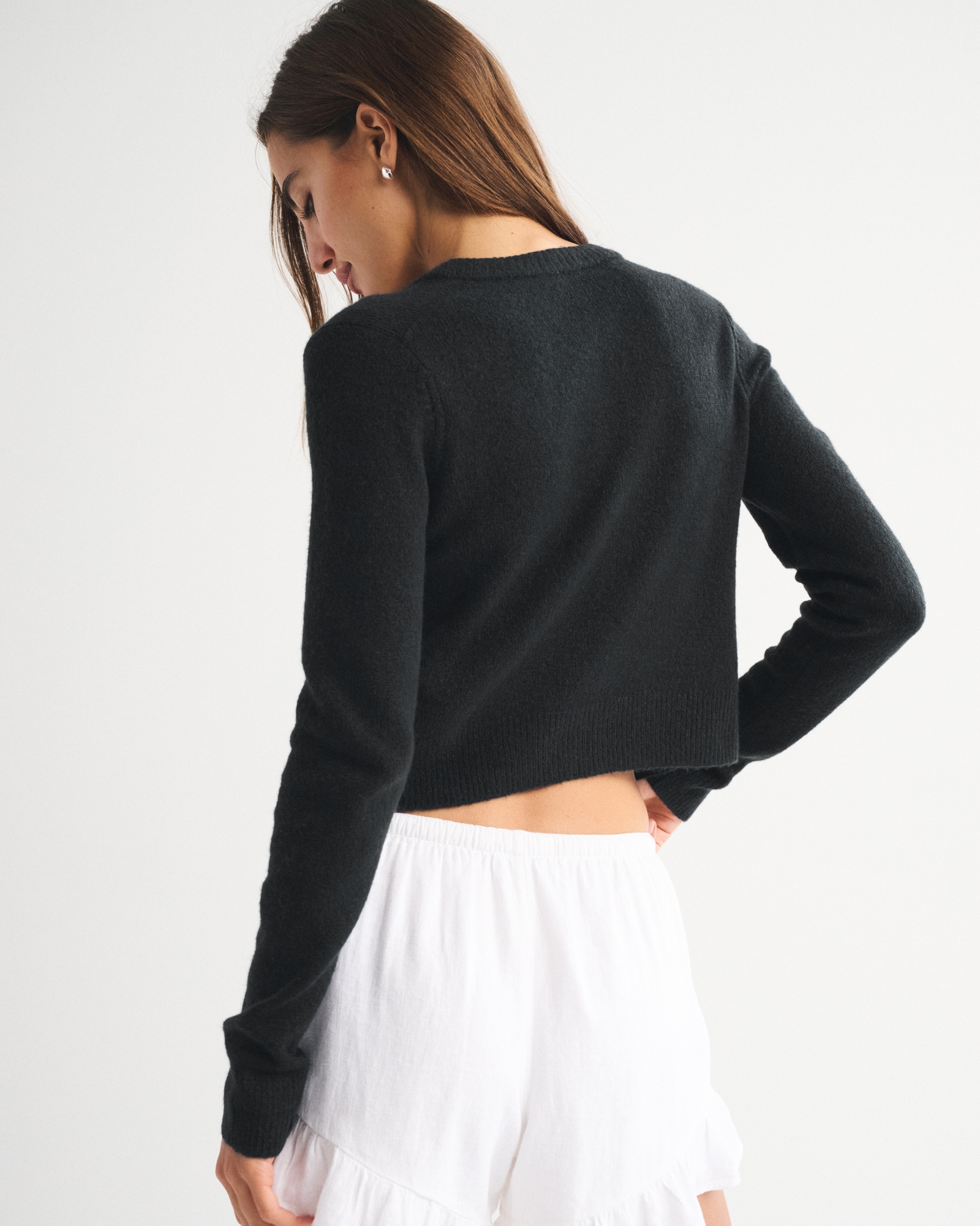 Pearl Button Crew Cardigan