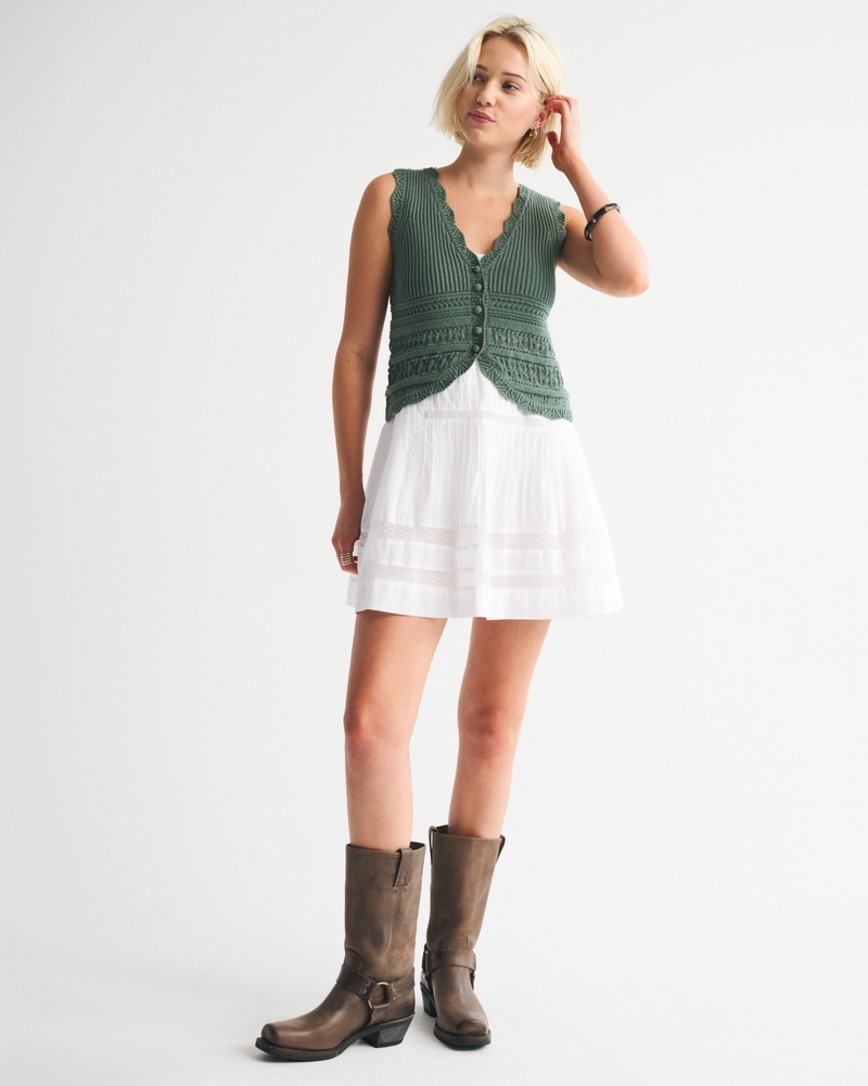 Textural V-Neck Sweater Vest