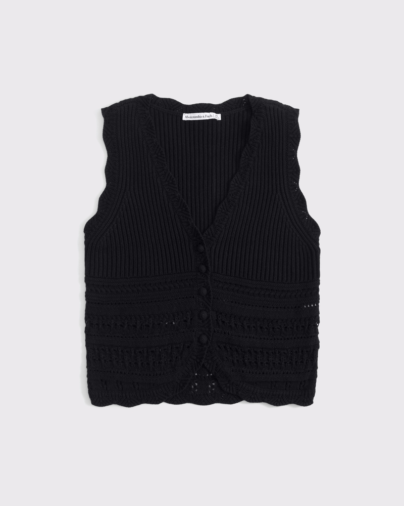 Textural V-Neck Sweater Vest