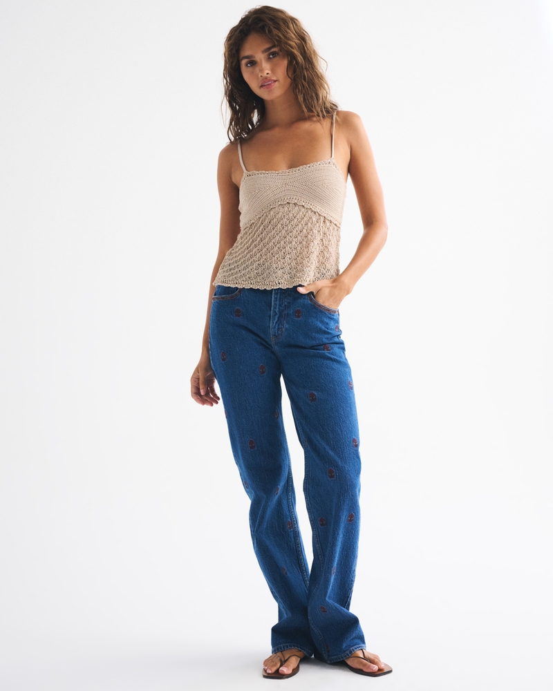 Crochet-Style Lurex Cami