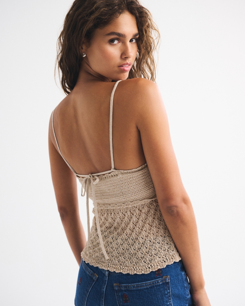 Crochet-Style Lurex Cami