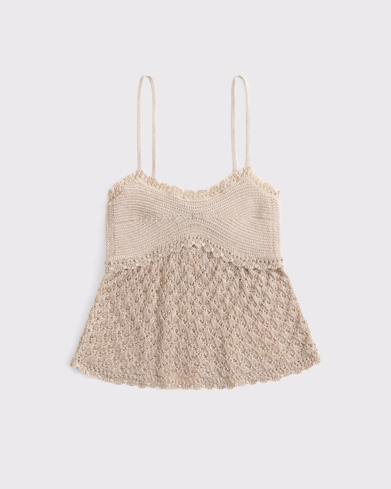 Crochet-Style Lurex Cami