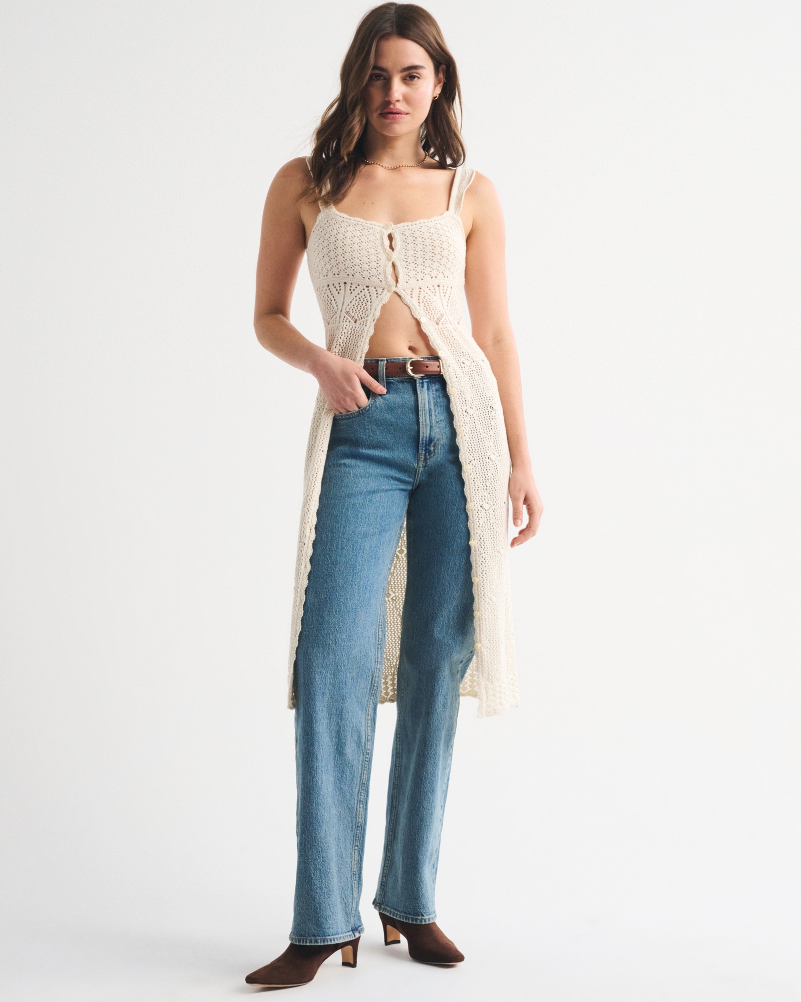 Crochet-Style Duster Cami
