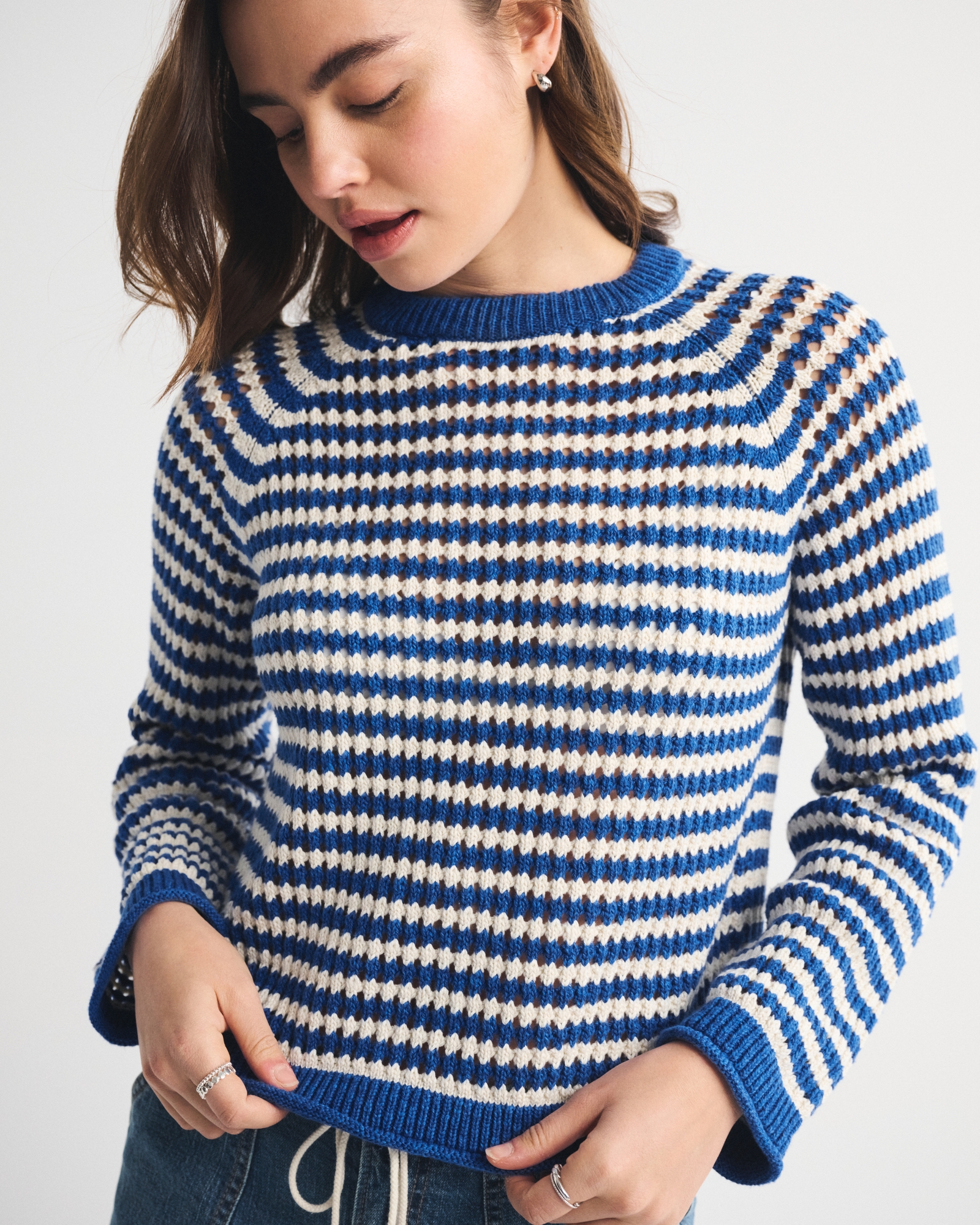 The A&F Madeline Crochet-Style Crew Sweater