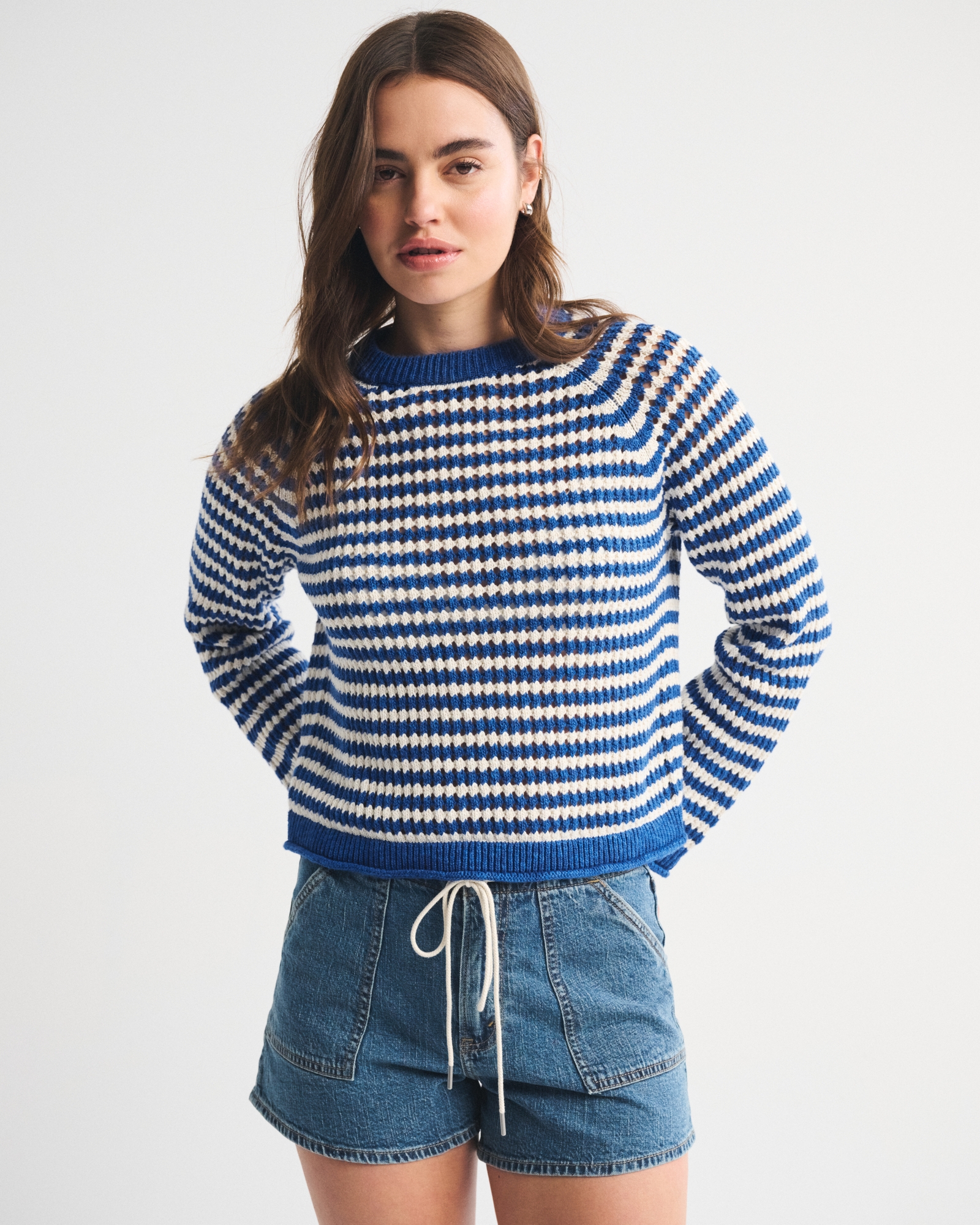 The A&F Madeline Crochet-Style Crew Sweater