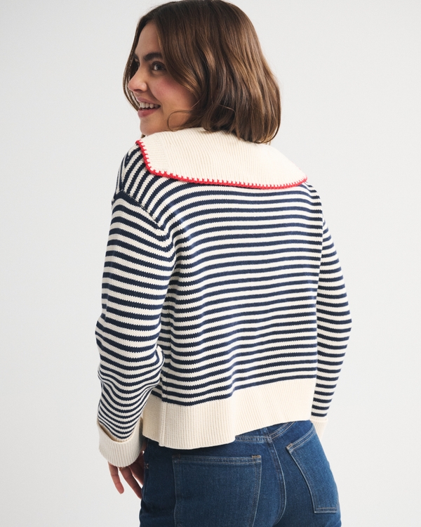 Nautical Crab Collared Cardigan