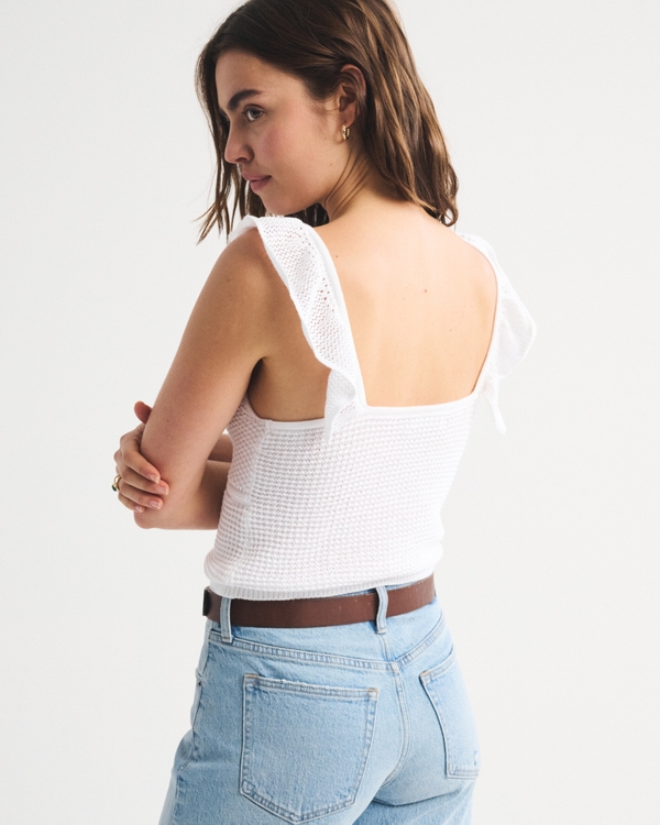 Crochet-Style Ruffle Tank