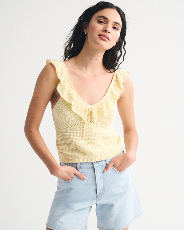 Crochet-Style Ruffle Tank