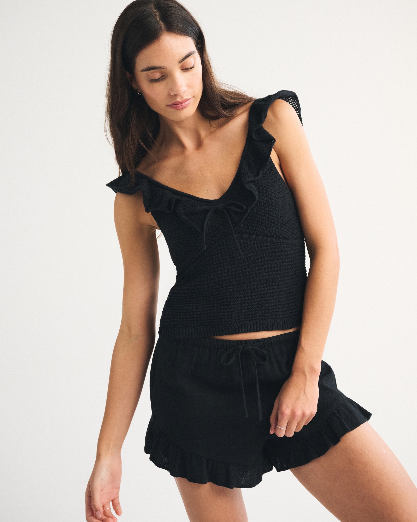 Crochet-Style Ruffle Tank