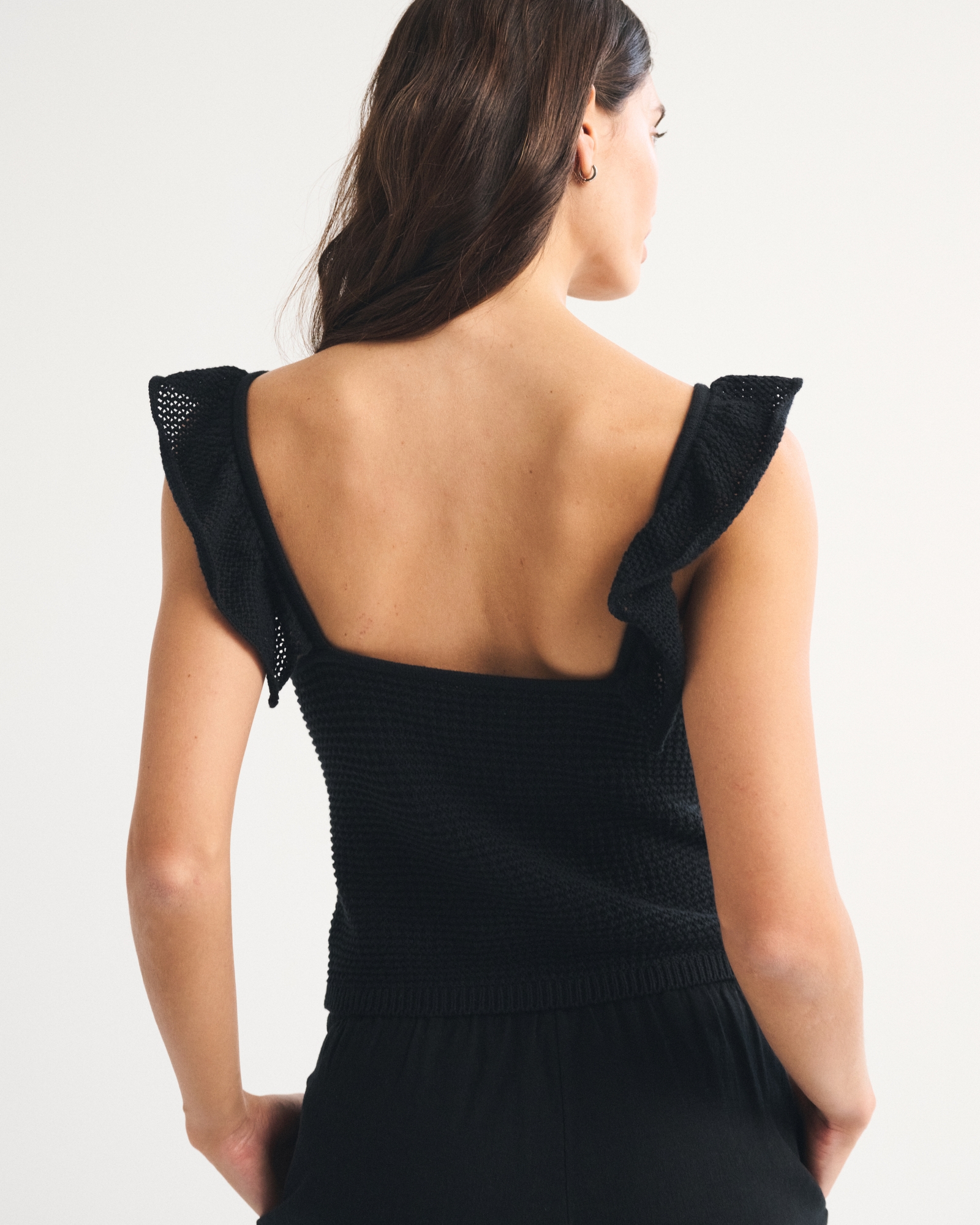 Crochet-Style Ruffle Tank