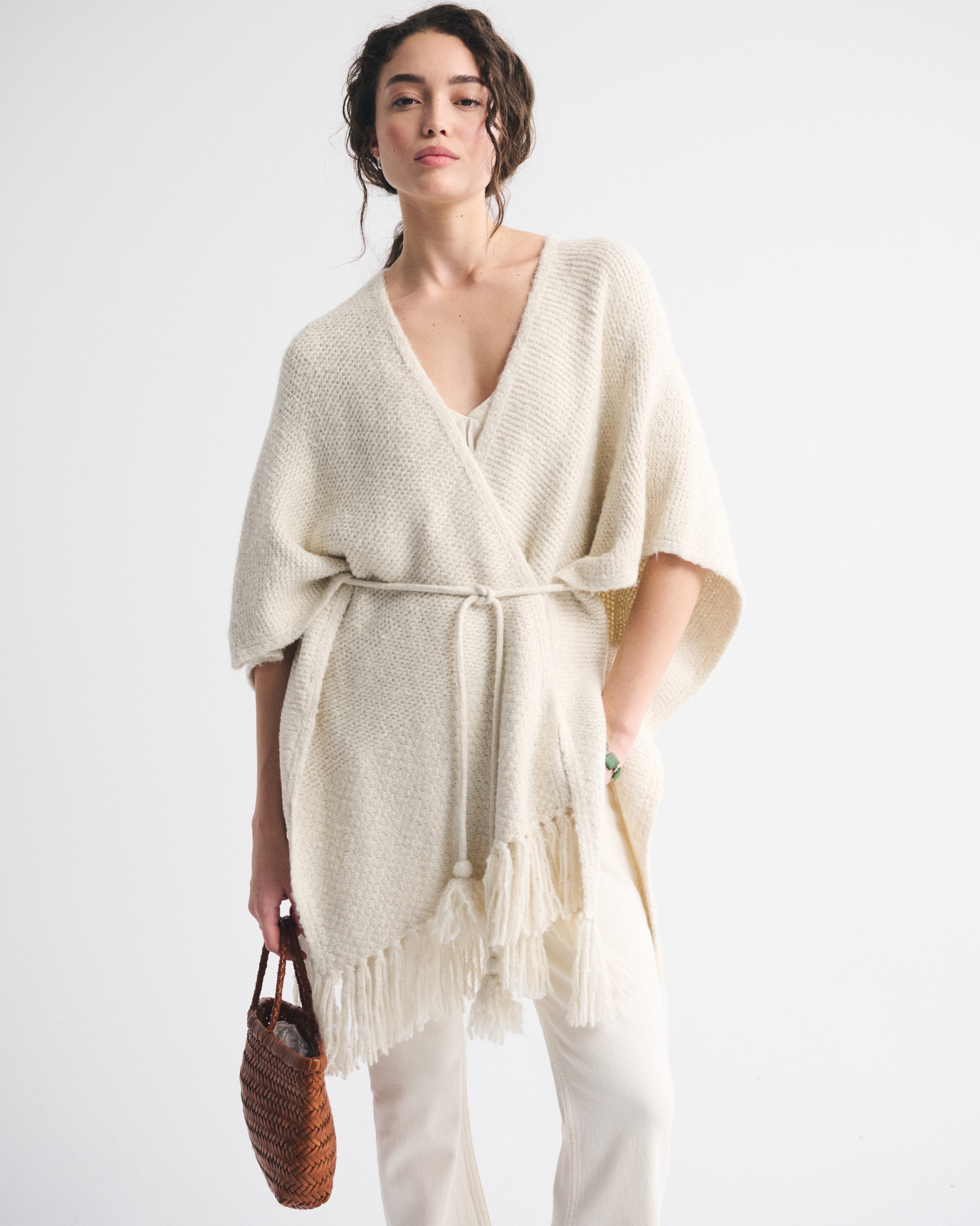 Женские кардиганы Abercrombie & Fitch Fringe Belted Cardigan — фото 2