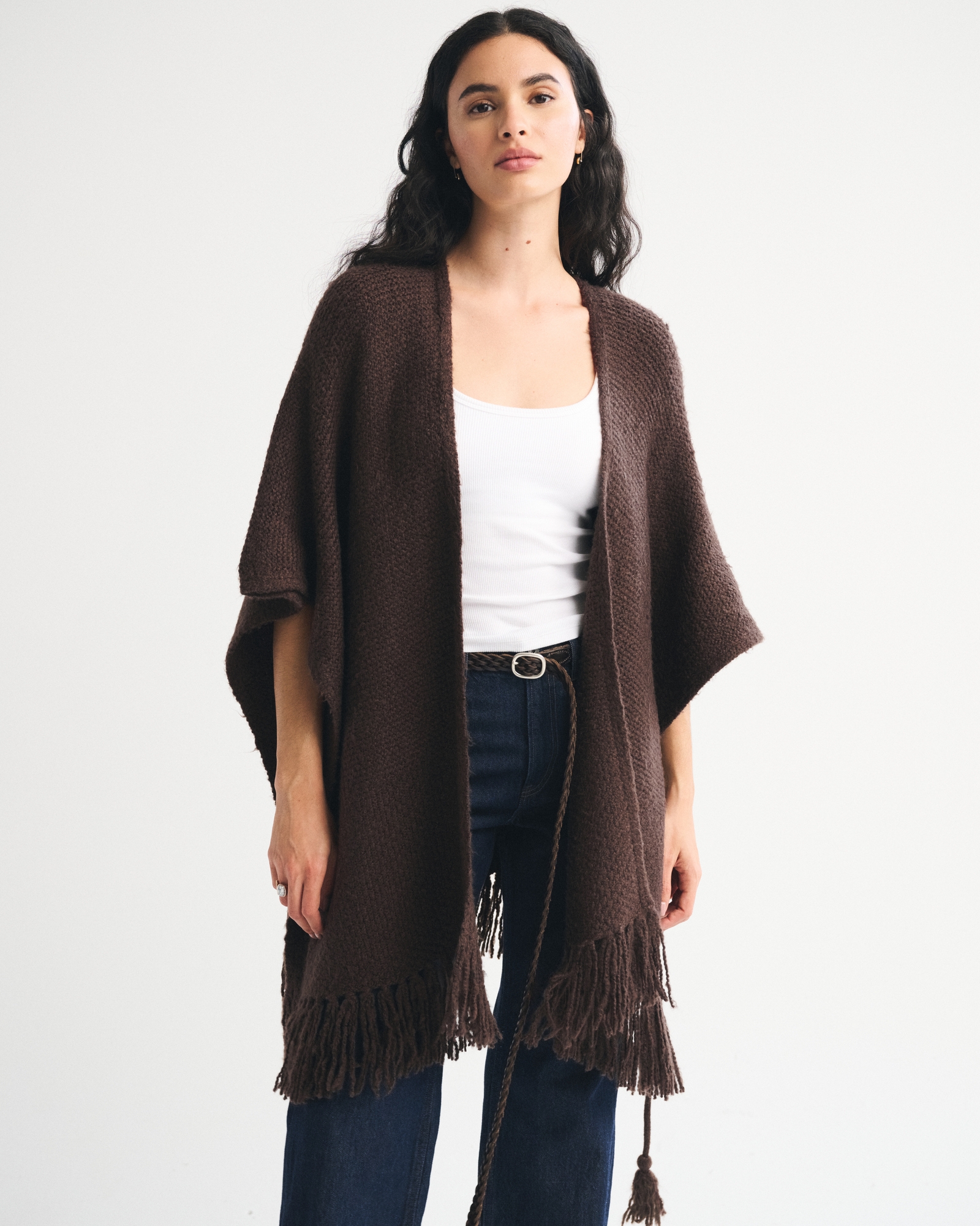 Windsor On Fringe Shaggy Cardigan | MainPlace Mall