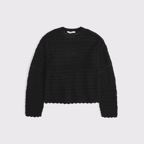 Женские свитеры Abercrombie & Fitch Open-Stitch Textural Crew Sweater