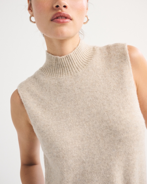 Merino Wool-Blend Sweater Shell Top