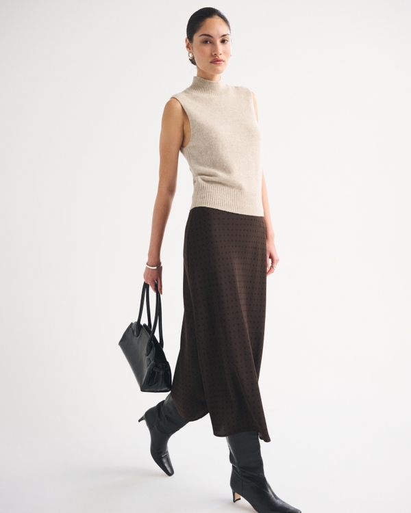 Merino Wool-Blend Sweater Shell Top